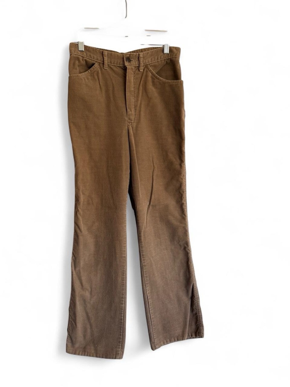 Vintage 70s Sears Corduroy Pants Camel Tan Straight leg 27 28 Made in USA